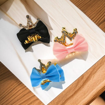 Sparkling Crown Hair Clips