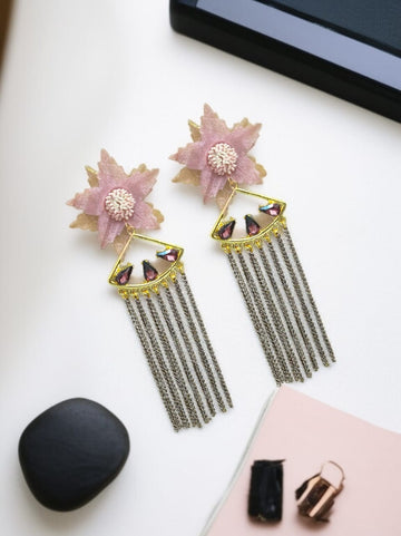 Floral design with crystal