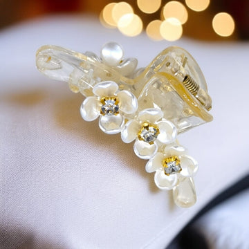 Snow Florals Claw-clips