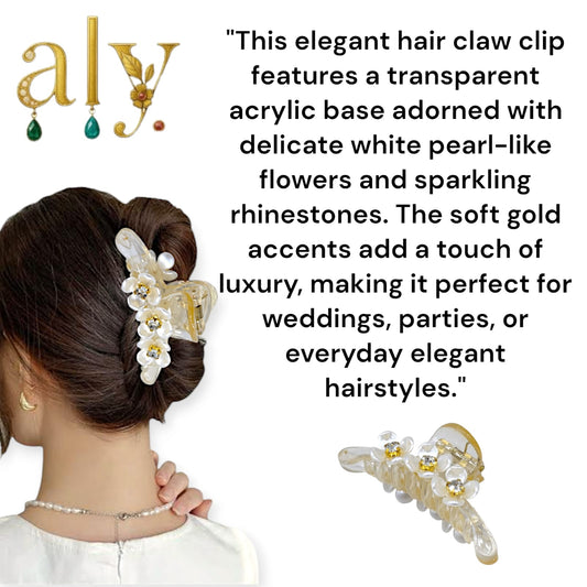 Snow Florals Claw-clips