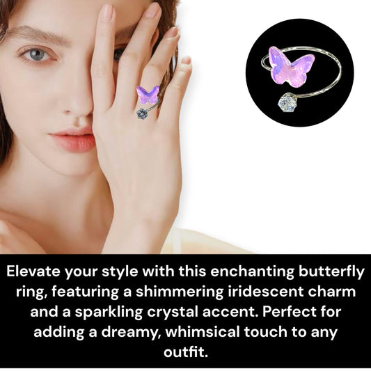 Sparkling Butterfly Ring