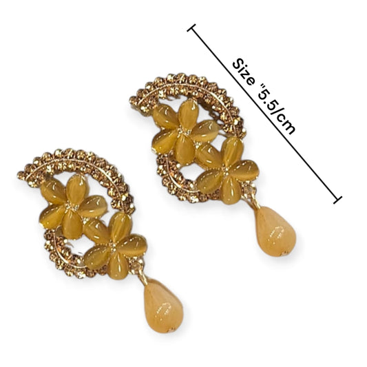 Floral Gold Tone Drop
