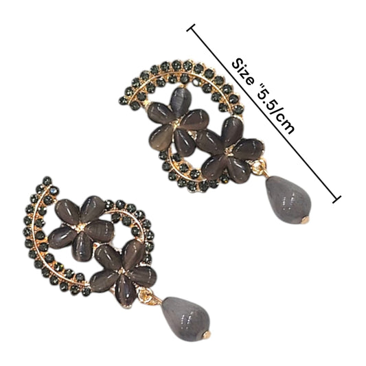 Elegant Black Floral Drop