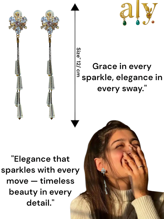 Crystal Flower Earring.