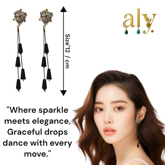 Black Drop Earring