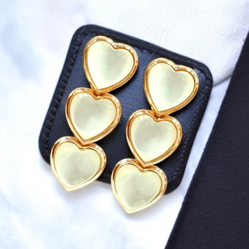 Golden Heart Cascade Earrings