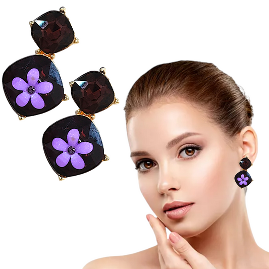 Plum Purple Earring