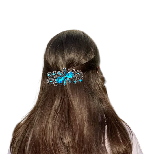 Vintage Jeweled Butterfly Barrette