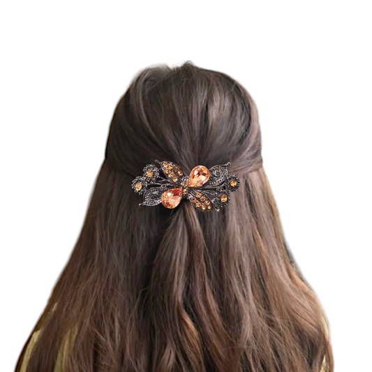 Vintage Jewel Floral Hair Clips