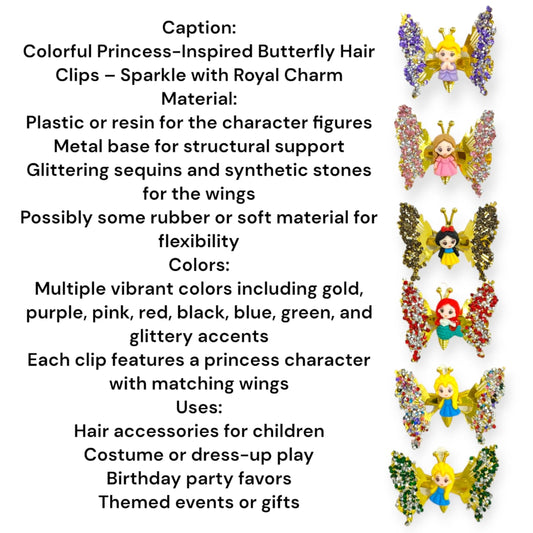 Sparkling Butterfly Hair Clip
