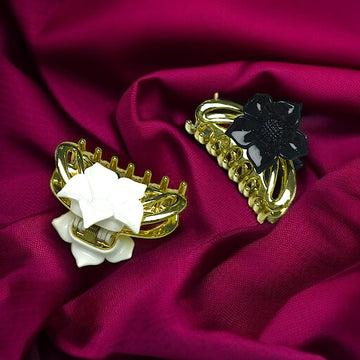 Effortless Style Flower Claw Clips