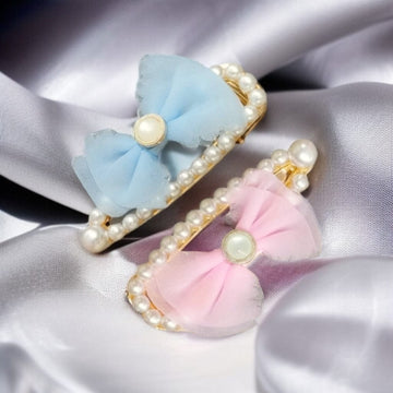 Bowknot Pearl Hair Clip