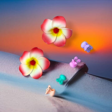 Tropical Floral Clips