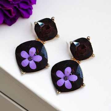 Plum Purple Earring