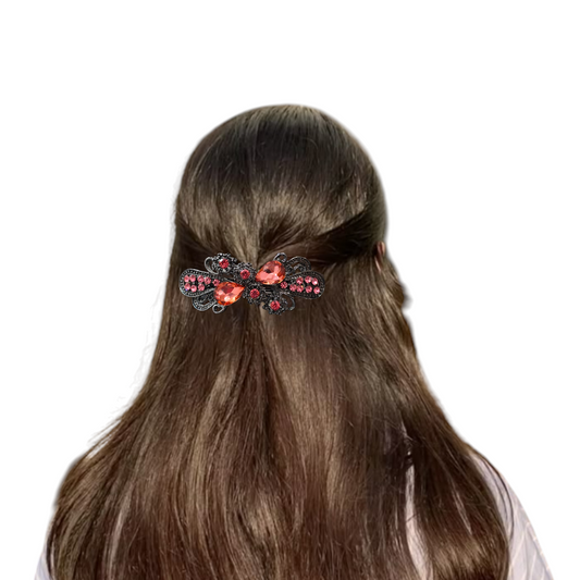 Twilight Bloom Gemstone Clips