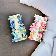 Adorable Character Hair Clips Set.