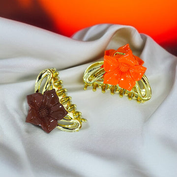 Floral Claw Hair Clips