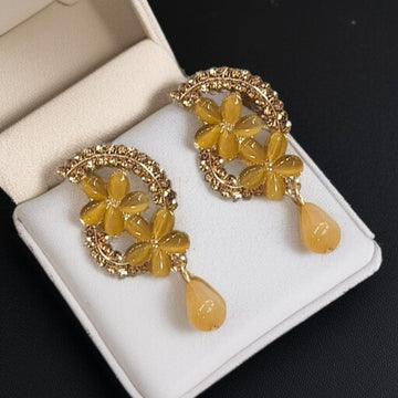 Floral Gold Tone Drop