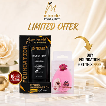 Buy Foundation Get Blender FREE by Miracle by Aly Beauty