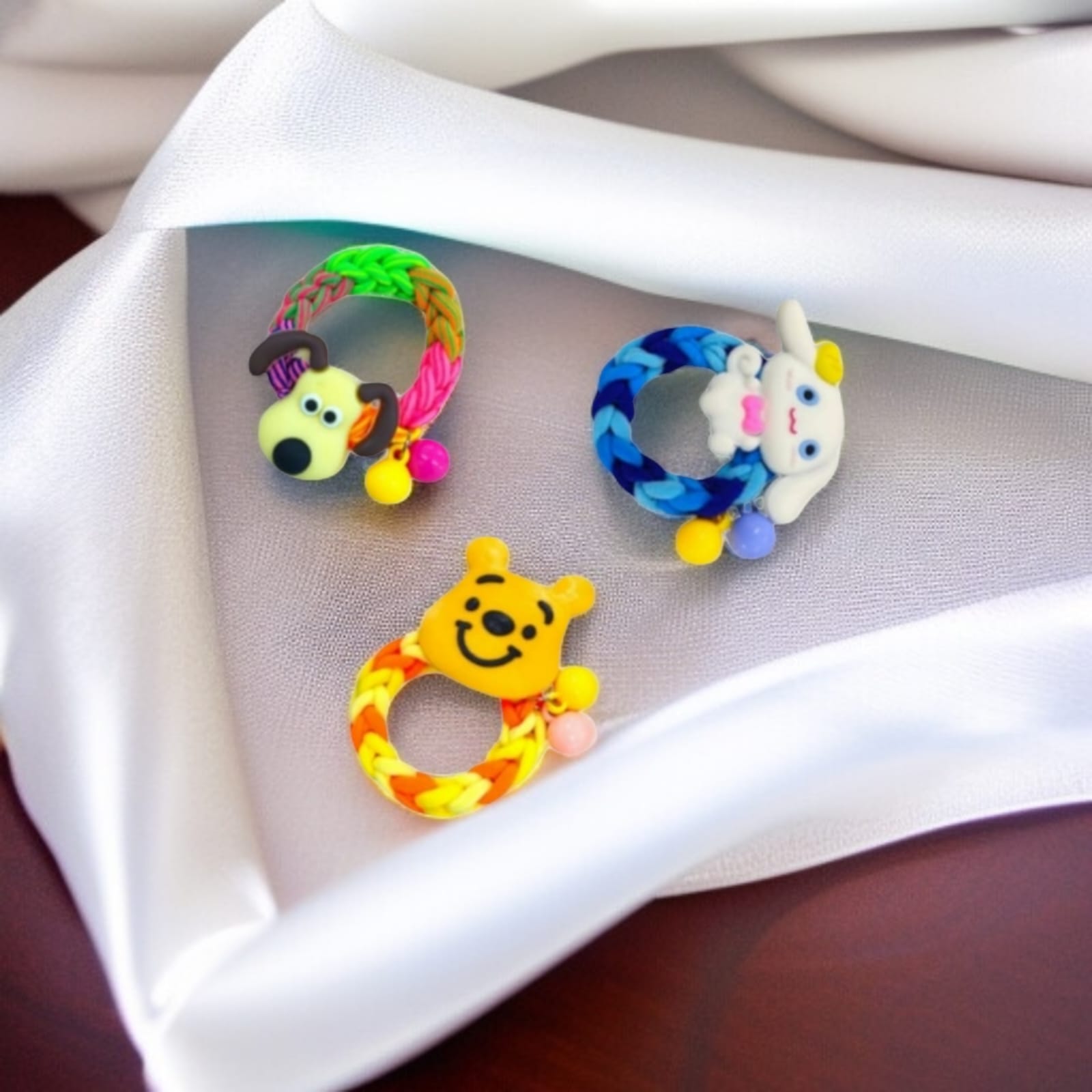 Colorful Braided Animal Hair Ties