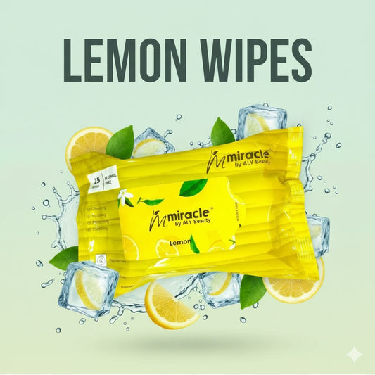 Miracle By Aly Wipes – Premium Refreshing Wipes (Ice • Rose • Jasmine • Aloe Vera • Lavender • Lemon) – Pack of 25 Pieces